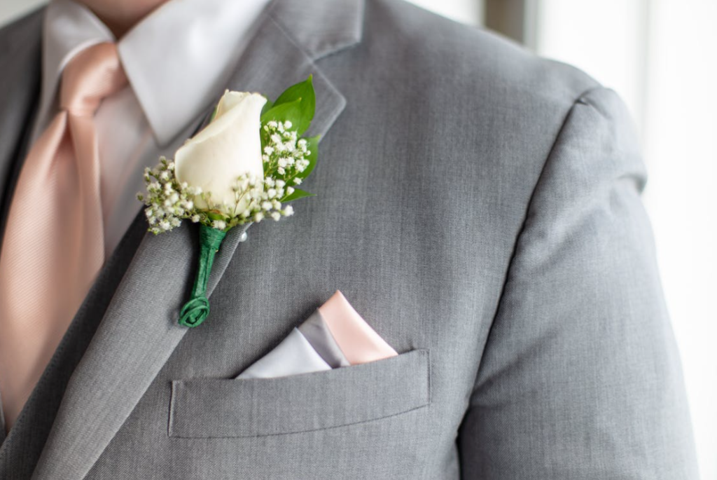 Groom's suit pocket squares