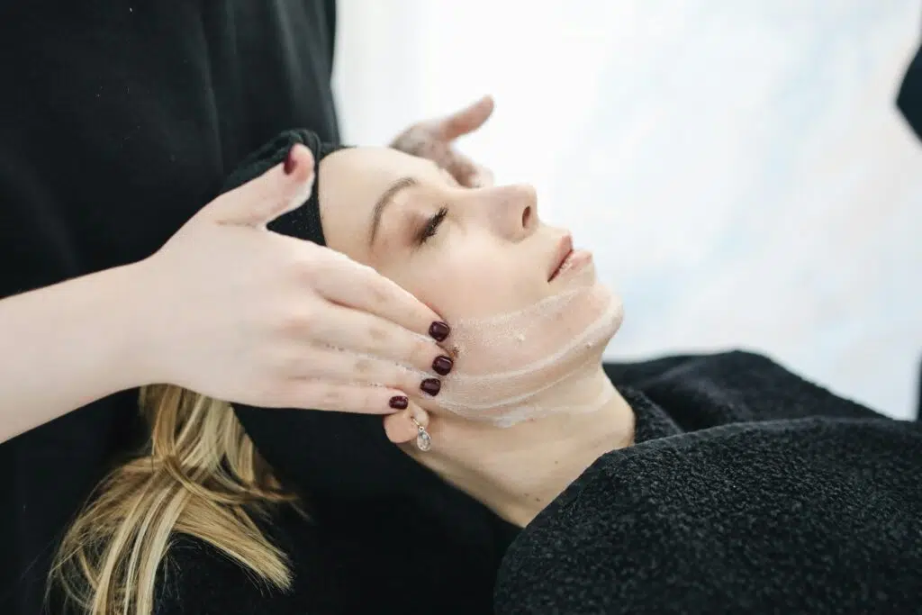 Skin cleansing sessions are very important for any bride and it includes using scrubs and cleansers.