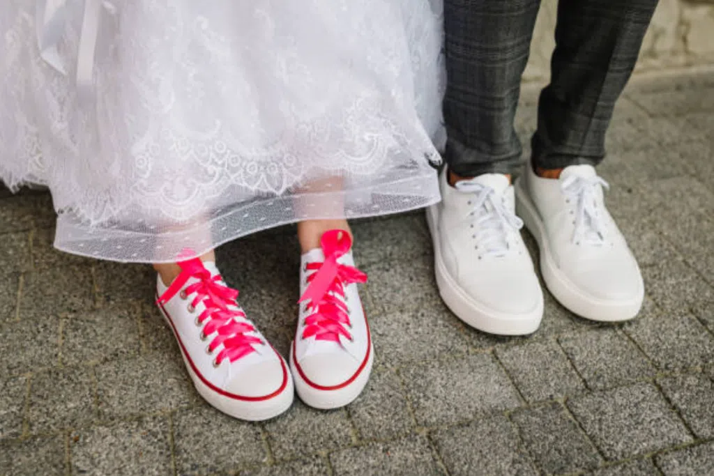 Sports shoes for the bride