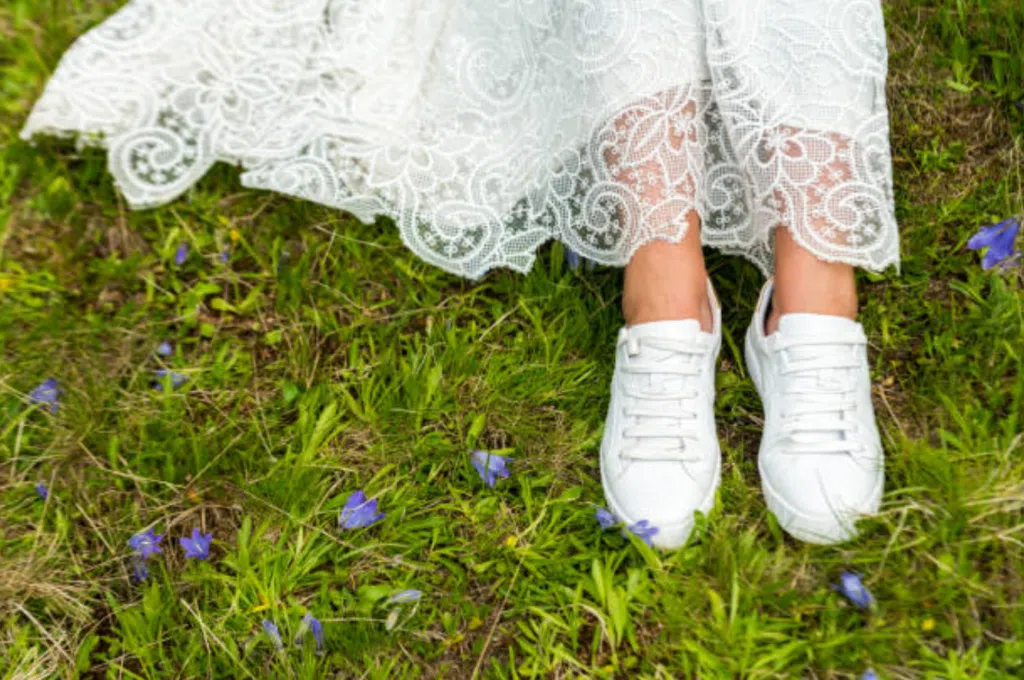 Sports shoes for the bride