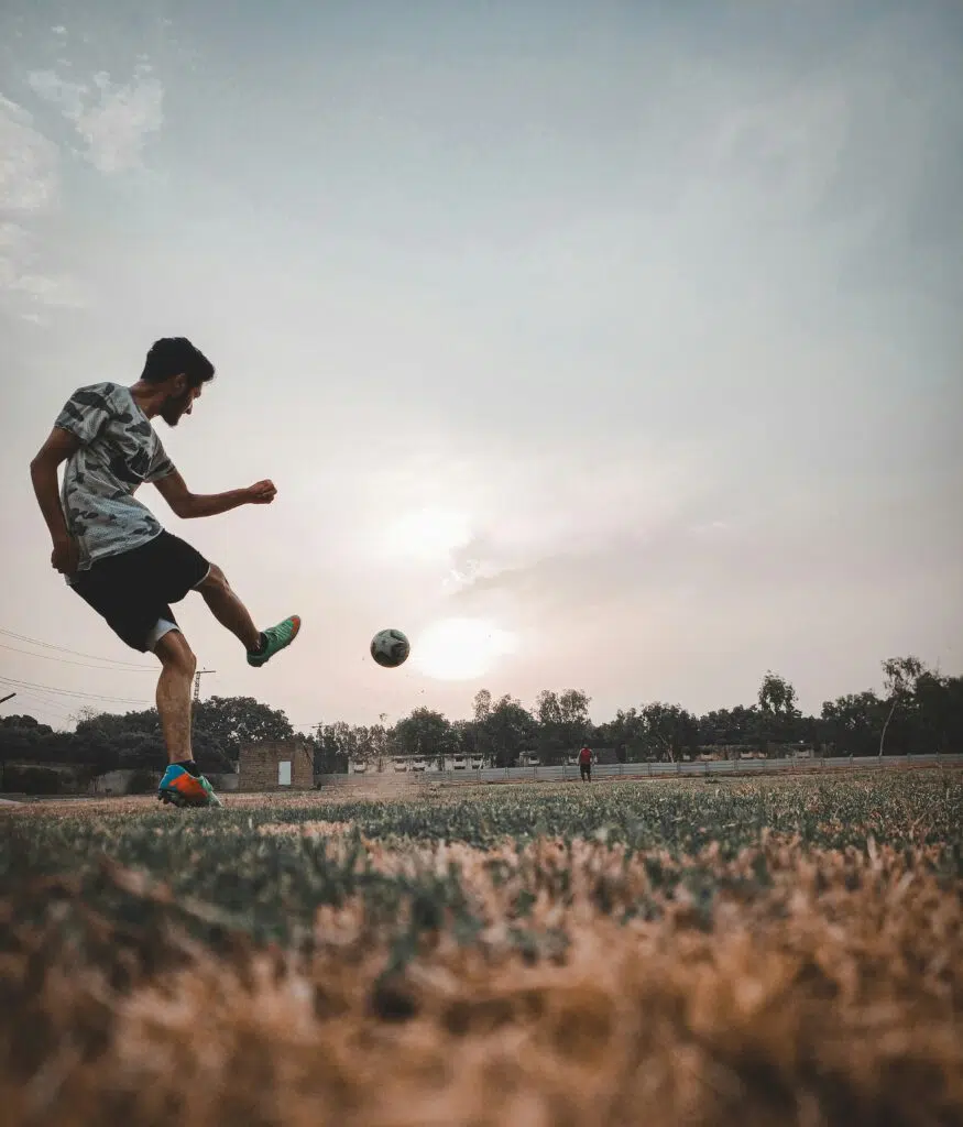 Playing football has a positive impact on your fitness and mood.