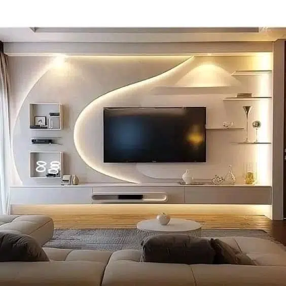 تصميم لديكور تلفزيون عصري
