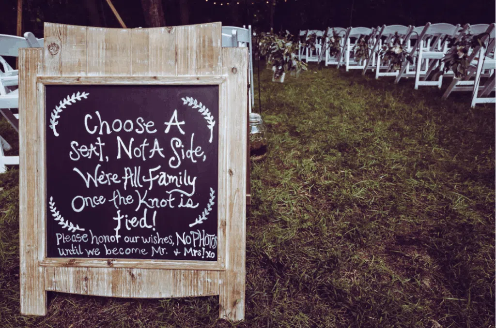 Welcome message to wedding guests
