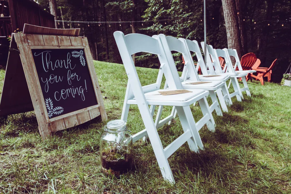 Welcome message to wedding guests